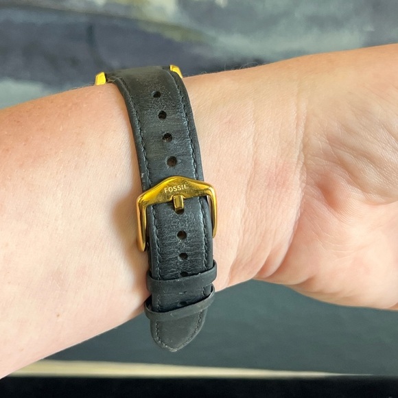 Fossil Black and Gold Timepiece